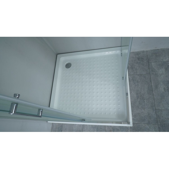 Душевое ограждение Timo TL-9002 Romb Glass 90х90 см, хром/прозрачное/узор - фото 4