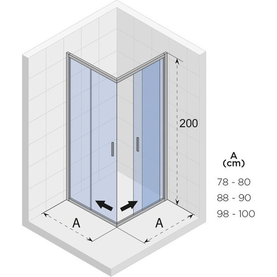 Душевое ограждение Riho Hamar 2.0 R207 90х90 см G007005120 хром/прозрачное - фото 6