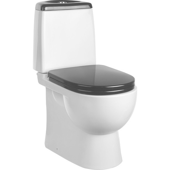 Унитаз-компакт Sanita Luxe Best Luxe WC.CC/Best/2-DM/BLK.G/S1 с крышкой микролифт (цвет чёрный) - фото 