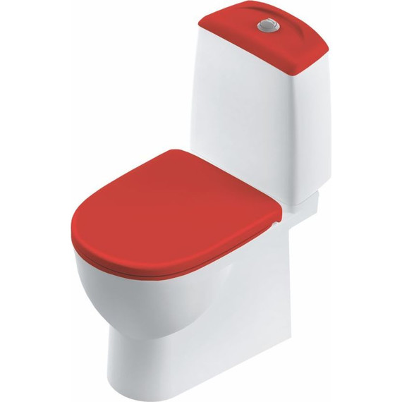 Унитаз-компакт Sanita Luxe Best Luxe WC.CC/Best/2-DM/RED.G/S1 с крышкой микролифт (цвет красный) - фото 2