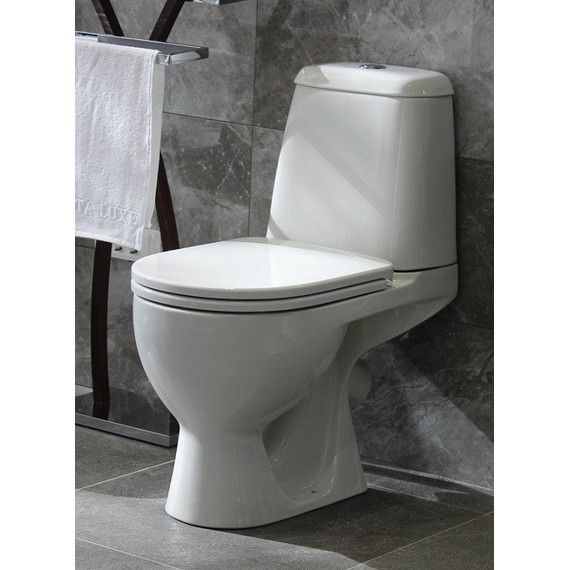 Унитаз-компакт Sanita Luxe MAX WC.CC/Max/2-DM/WHT.G/S1 с крышкой микролифт - фото, картинка 3 Унитаз-компакт Sanita Luxe MAX WC.CC/Max/2-DM/WHT.G/S1 с крышкой микролифт - фото 3
