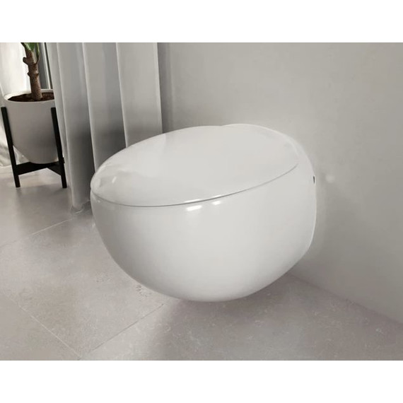 Унитаз подвесной Sanita Luxe Ringo WC.WH/Ringo/DM.Rim/WHT.G/S1 с крышкой микролифт - фото 5