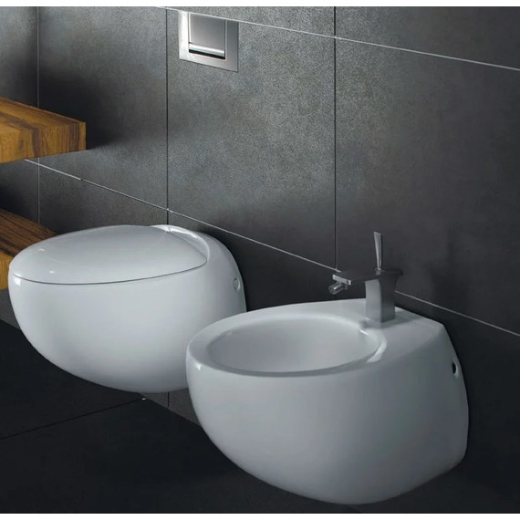 Унитаз подвесной Sanita Luxe Ringo WC.WH/Ringo/DM.Rim/WHT.G/S1 с крышкой микролифт - фото 6