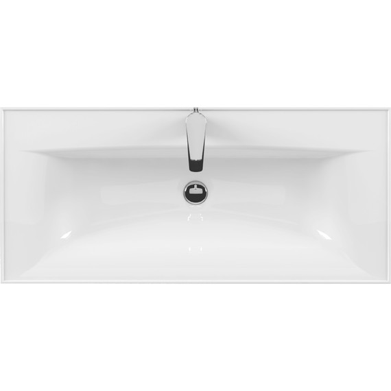 Тумба подвесная с раковиной Акватон Римини 100 см 1A2328K3RN010, белый - фото 6