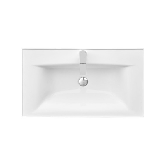 Тумба подвесная с раковиной Акватон Римини 80 см 1A2267K3RN010, белый - фото 6