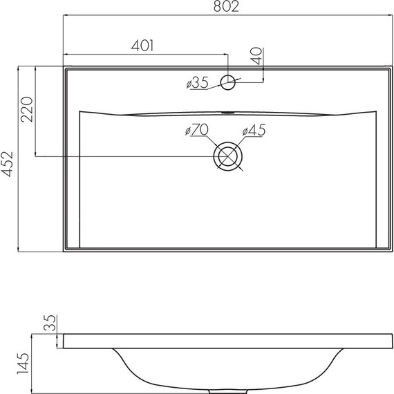 Тумба подвесная с раковиной Акватон Диор 80 см 1A1678K2DR010, белый - фото 8