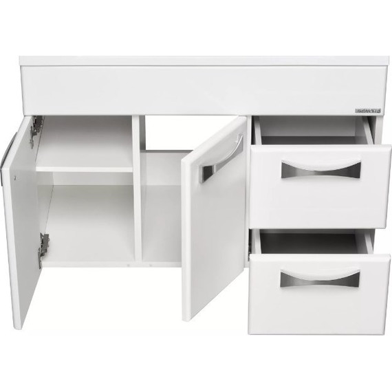 Тумба подвесная с раковиной Акватон Диор 80 см 1A1678K2DR010, белый - фото 4