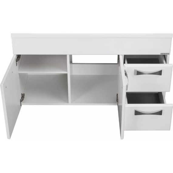 Тумба подвесная с раковиной Акватон Диор 100 см 1A1677K2DR010, белый - фото 4