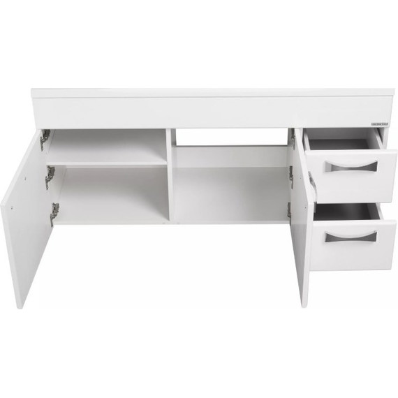 Тумба подвесная с раковиной Акватон Диор 120 см 1A1106K2DR010, белый - фото 4