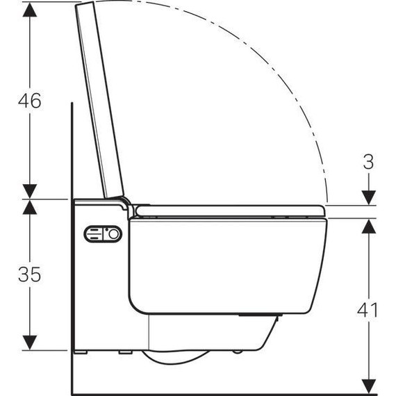 Унитаз-биде подвесной безободковый импульсный Geberit AquaClean Mera Comfort 146.214.21.1 с крышкой микролифт, белый/хром - фото, картинка 14 Унитаз-биде подвесной безободковый импульсный Geberit AquaClean Mera Comfort 146.214.21.1 с крышкой микролифт, белый/хром - фото 14