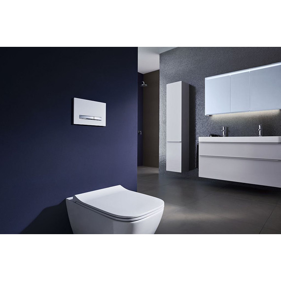 Унитаз подвесной безободковый Geberit Smyle Square 500.683.01.1 с крышкой микролифт - фото, картинка 4 Унитаз подвесной безободковый Geberit Smyle Square 500.683.01.1 с крышкой микролифт - фото 4