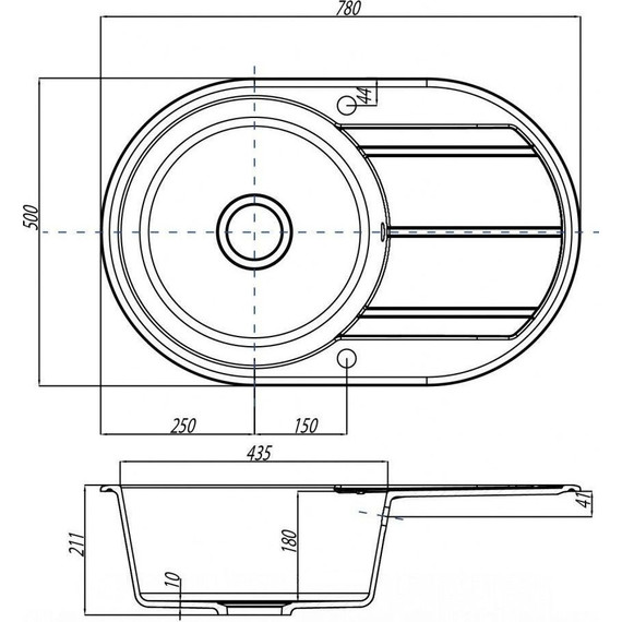 Кухонная мойка Акватон Амира 1A712932AI270, терракот, Цвет производителя: терракот - фото 4