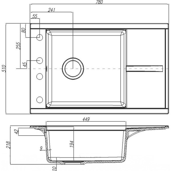 Кухонная мойка Акватон Делия 1A715132DE270, терракот, Цвет производителя: терракот - фото 6