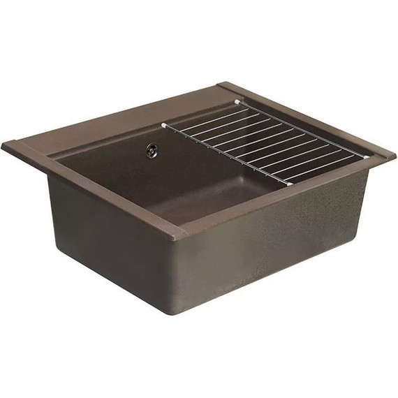 Кухонная мойка Акватон Делия 1A715232LD280, кофе, Цвет производителя: кофе - фото 4