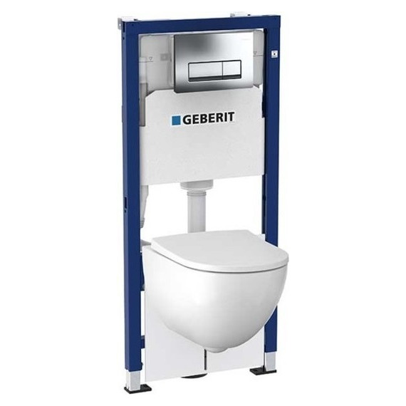 Geberit "Идеальная Пара'' инсталляция с подвесным безободковым унитазом Acanto 500.128.21.A - фото 