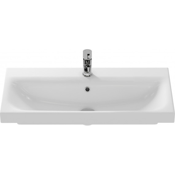 Тумба подвесная с раковиной Aqwella Smart 80 см SRT0108DB, дуб балтийский/белый - фото 10