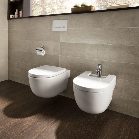 Унитаз подвесной безободковый Roca Meridian 734624L000 - фото, картинка 2 Унитаз подвесной безободковый Roca Meridian 734624L000 - фото 2