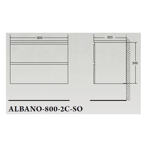 Тумба подвесная с раковиной BelBagno ALBANO-800-2C-SO-RR 80 см, Rovere Rustico, Цвет фасада: Rovere Rustico - фото 11