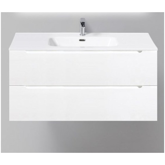 Тумба подвесная с раковиной BelBagno ETNA-1200-2C-SO-BL-P 120 см, Bianco Lucido, Цвет фасада: Bianco Lucido - фото 