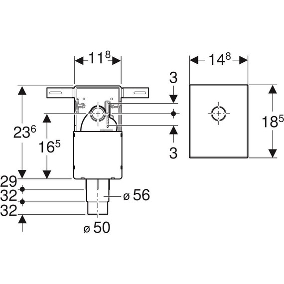 Сифон для умывальника встраиваемый Geberit Ricambi 151.120.21.1 - фото 2