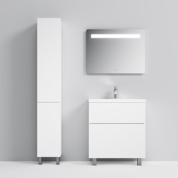 Тумба напольная с раковиной AM.PM Gem 75 см M90FSX07522WG32, белый, Цвет фасада: белый - фото, картинка 2 Тумба напольная с раковиной AM.PM Gem 75 см M90FSX07522WG32, белый, Цвет фасада: белый - фото 2