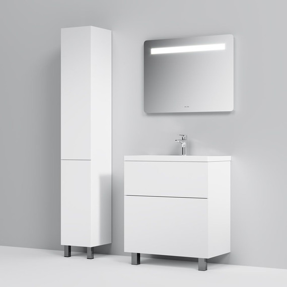 Тумба напольная с раковиной AM.PM Gem 75 см M90FSX07522WG32, белый, Цвет фасада: белый - фото, картинка 4 Тумба напольная с раковиной AM.PM Gem 75 см M90FSX07522WG32, белый, Цвет фасада: белый - фото 4