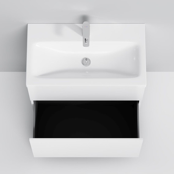 Тумба напольная с раковиной AM.PM Gem 75 см M90FSX07522WG32, белый, Цвет фасада: белый - фото, картинка 7 Тумба напольная с раковиной AM.PM Gem 75 см M90FSX07522WG32, белый, Цвет фасада: белый - фото 7