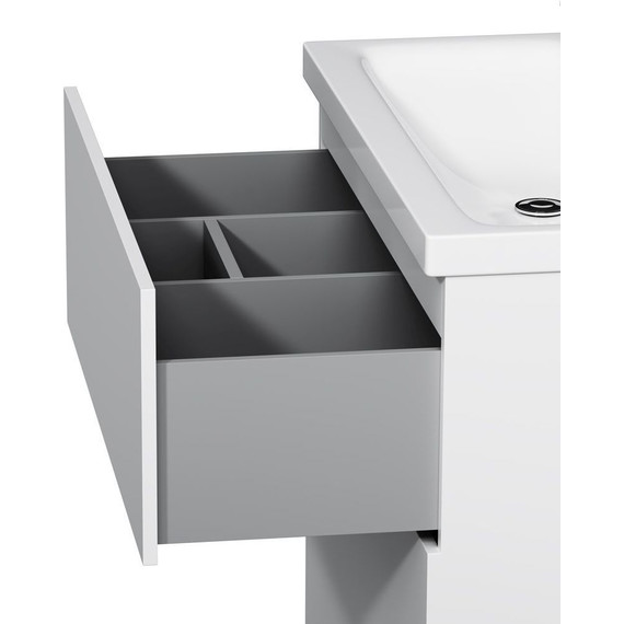 Тумба напольная с раковиной AM.PM Gem 75 см M90FSX07522WG32, белый, Цвет фасада: белый - фото, картинка 8 Тумба напольная с раковиной AM.PM Gem 75 см M90FSX07522WG32, белый, Цвет фасада: белый - фото 8