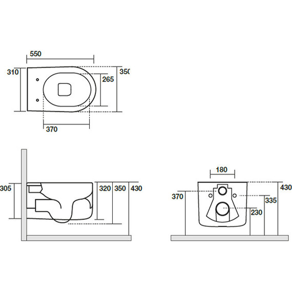 Унитаз подвесной безободковый Kerasan Nolita 531475, бургундский - фото 2