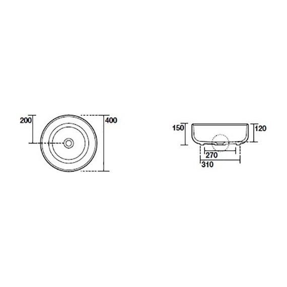 Раковина-чаша Kerasan Nolita 40 см 534481*0, nocciola - фото, картинка 2 Раковина-чаша Kerasan Nolita 40 см 534481*0, nocciola - фото 2