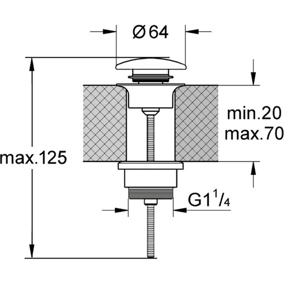 Донный клапан Kerasan Nolita 923330, белый - фото 2