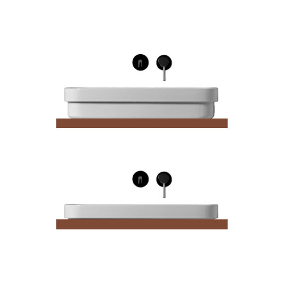 Раковина врезная на столешницу Kerasan Tribeca 60 см 514375*0, borgogna matt - фото 2