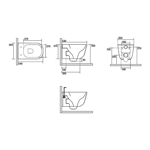 Унитаз подвесной безободковый Kerasan Tribeca 511430, белый матовый - фото 7