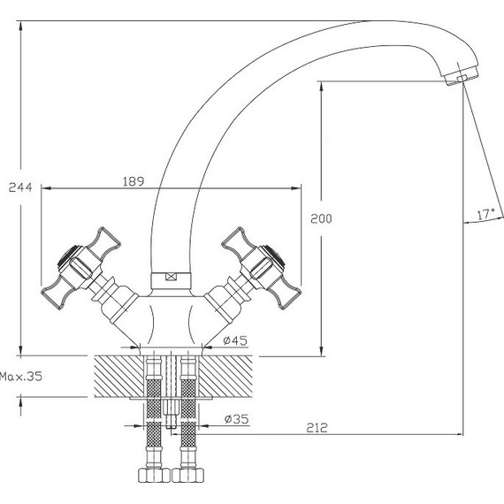 Смеситель для кухни Haiba HB4724 - фото 2