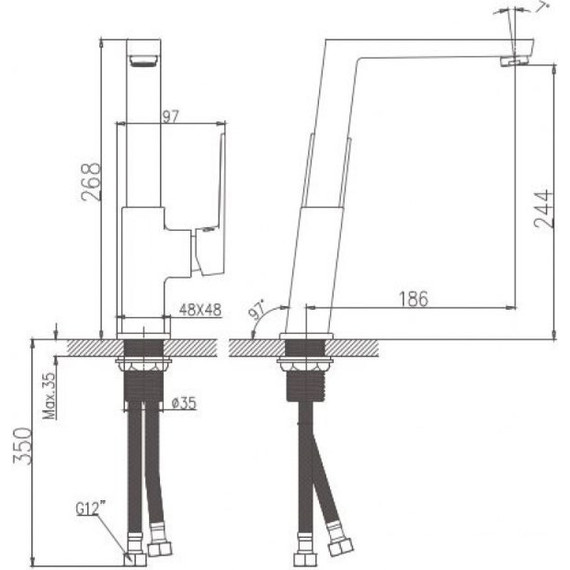 Смеситель для кухни Haiba HB70191 - фото 2