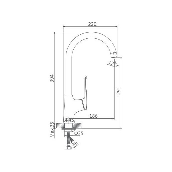 Смеситель для кухни Haiba HB70595 - фото 2