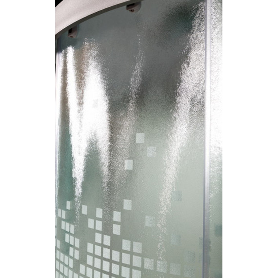Душевая кабина Deto L910 100х100 см, хром/узор (безсиликоновая сборка) - фото 10