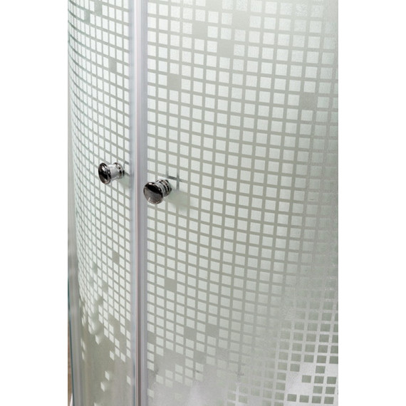 Душевая кабина Deto L910 100х100 см, хром/узор (безсиликоновая сборка) - фото 15