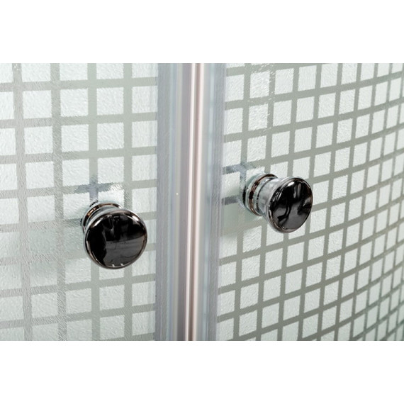 Душевая кабина Deto L910 100х100 см, хром/узор (безсиликоновая сборка) - фото 7