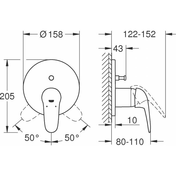 Смеситель для ванны Grohe Eurostyle 2015 Solid 24047LS3, белая луна - фото 3