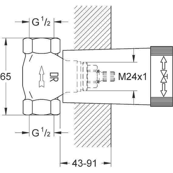 Скрытая часть вентиля Grohe Non Rapido Classic 29032000 - фото 2