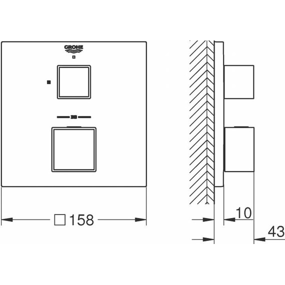 Смеситель для душа с термостатом Grohe Grohtherm Cube 24153000 - фото 4
