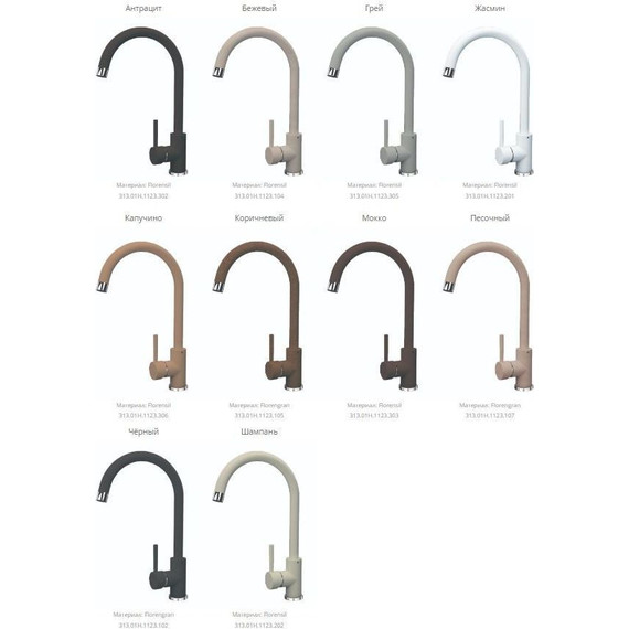 Смеситель для кухни Florentina Альфа FL 313.01H.1123.107, песочный, Цвет производителя: песочный - фото 2