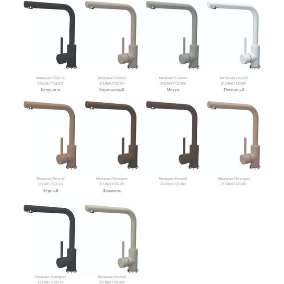 Смеситель для кухни Florentina Дельта FL 313.06H.1123.102, чёрный, Цвет производителя: чёрный - фото 2