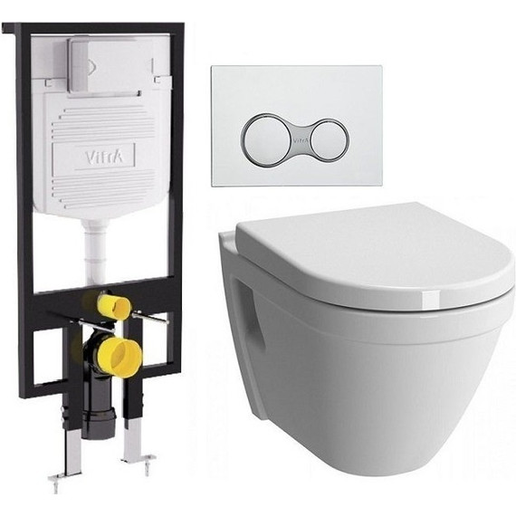 Унитаз подвесной с инсталляцией Vitra S50 5 в 1 9003B003-7200 - фото 