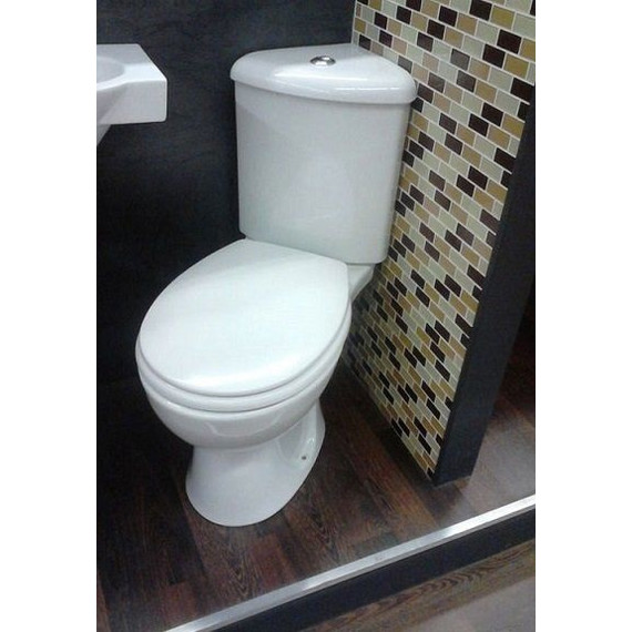 Унитаз угловой Vitra ARKITEKT 9754B003-7201 с крышкой микролифт - фото, картинка 2 Унитаз угловой Vitra ARKITEKT 9754B003-7201 с крышкой микролифт - фото 2