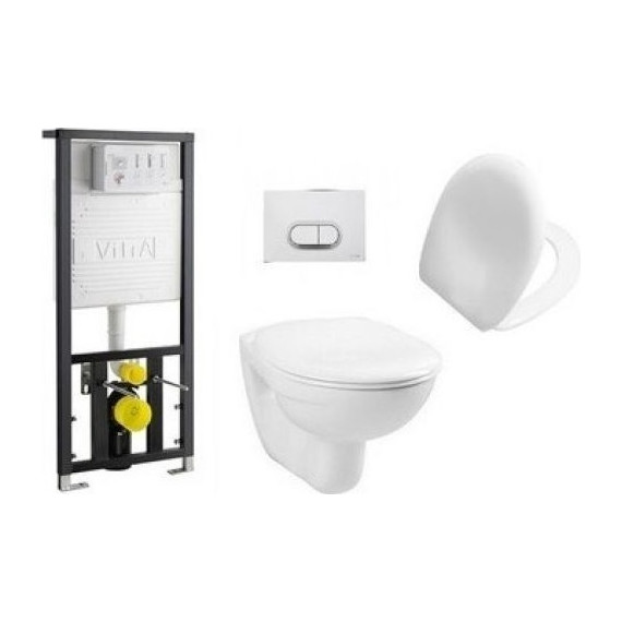 Унитаз подвесной с инсталляцией Vitra NORMUS 9773B003-7203 5 в 1 - фото 2