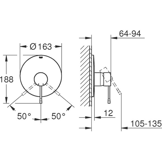 Смеситель для душа Grohe Essence New 19286DL1, теплый закат матовый - фото 2