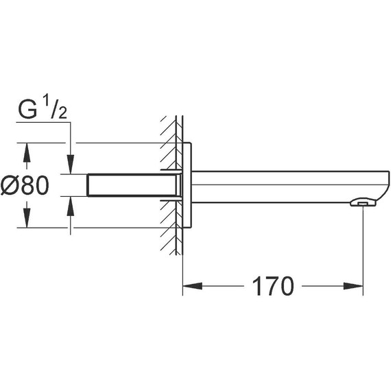 Излив для ванны Grohe Eurosmart Cosmopolitan 13261000 - фото 2