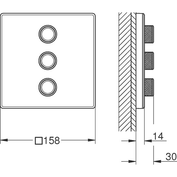 Переключатель на 3 положения Grohe Grohtherm SmartControl 29158LS0, белая луна - фото 2